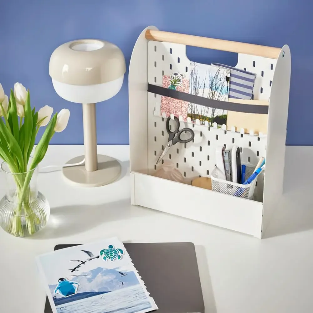 IKEA VATTENKAR Desk Organizer White 13x8.25x17